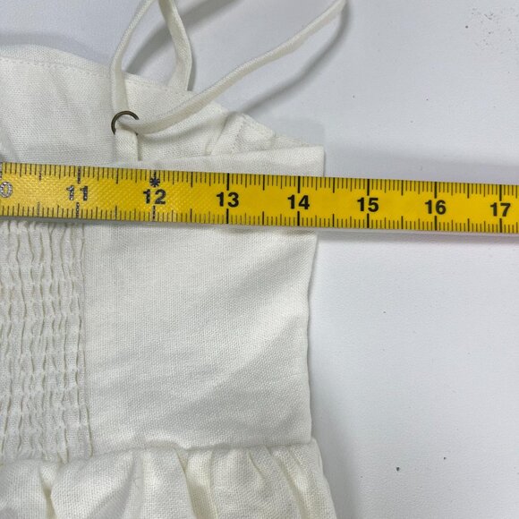 NWOT Farm Rio Linen Blend White Sleeveless Maxi Dress Size S - Picture 10 of 12